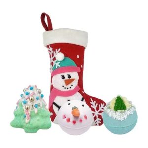 Snowlady Christmas Stocking Set of 3 Bath Bombs Gift Set